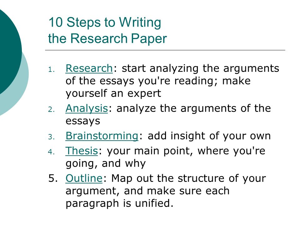 how to write a research paper outline